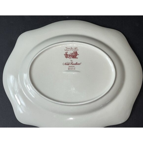 Noble Excellence Twas The Night Before Christmas Stoneware 12” Platter Tray - Picture 3 of 4